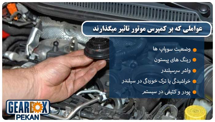 عواملی که بر کمپرس موتور تاثیر می گذارند